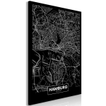 Reproduktsioon Artgeist Dark Map of Hamburg N8671-S, 20 cm x 30 cm