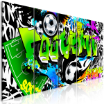 Reproduktsioon Artgeist Football Graffiti, i-a-0111-b-m, 225 cm x 90 cm