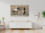 Reproduktsioon Artgeist Banksy: Washing Zebra On Concrete HK8787-DK, 90 cm x 60 cm