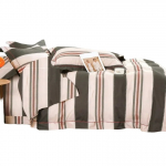 Voodipesukomplekt SBA-107, grafiit v./punane v./beež v., 70 x 80 cm, 200 x 220 cm