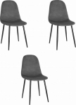 Toolide komplekt Leobert Como, must v./hall v., 50.5 cm x 44.5 cm x 87.5 cm, 3 tk
