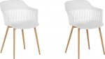 Toolide komplekt Beliani Bereca, matt, valge v., 54 cm x 57 cm x 81 cm, 2 tk