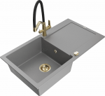 K&ouml;&ouml;givalamu koos kraaniga Mexen Leo, vaik/graniit, 90 cm x 50 cm x 19 cm, hall