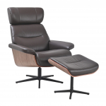 Tugitool koos jalatoega MC Akcent Manila, pruun v., 86 cm x 83 cm x 102 cm