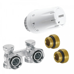 Nurgatermostaadi komplekt eelh&auml;&auml;lestusega Ferro ZTV08, pinnale paigaldatav, valge v., 0 - 28 &deg;C