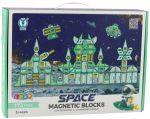 Magnetkonstruktor Lean Toys Space, 172 tk, roheline v.