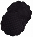 Lauamatt Homla Alven 244115, 38 cm x 38 cm, 2 tk, Must v.