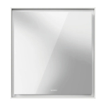 Peegel Duravit Cube L, valgustusega, rippuv, 70 cm x 80 cm, valge v.
