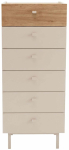 Kummut Kalune Design Luke LK5-CS, tamm v./liivakarva pruun v., 113.2 cm x 47.9 cm x 36.8 cm