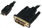 Juhe Logilink Mini HDMI / DVI-D Mini HDMI male, DVI-D male, 1 m, must v.