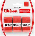 K&auml;epideme teip Wilson PRO SOFT ABSORBENT OVERGRIP, punane, 3 tk