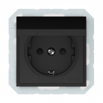 Pistikupesa Vilma QR1000 111070202711, maandusega, IP44, matt must