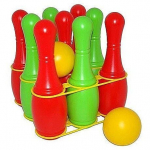 Keeglid Wader Bowling Set, 25 cm x 25 cm, punane v./roheline v.