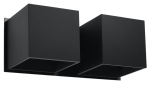 Valgusti seinale Sollux Quad 2 5903282706569, G9, 2 x 40 W, must v. / must v.