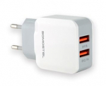 Adapter Somostel SMS-A13, 2 x USB, 59 cm, valge v./oranž v., 10 W