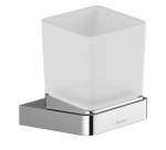 Vannitoa klaas ja hoidik Ravak TD 210, valge/h&otilde;be, 10 cm x 11.5 cm x 7.5 cm