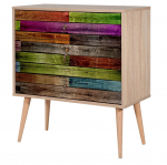 Kummut Kalune Design Trio 726, tamm v./eriv&auml;rviline, 90 cm x 80 cm x 40 cm