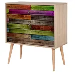 Kummut Kalune Design Trio 726, tamm v./eriv&auml;rviline, 90 cm x 80 cm x 40 cm