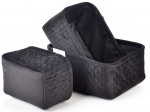 Korvide komplekt, esemete hoidmiseks Mondex Sara Black HIWB7041-PROM, must v., 27 x 20 x 11 cm