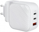 Telefoni laadija Uniq Verge Pro, USB/2 x USB-C, valge v., 66 W