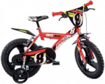 Laste jalgratas Dino Bikes Pro Cross 143GLN-06, valge v./must v./punane v., 14"