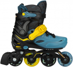 Rulluisud Nijdam Blacktop Game, sinine/must/kollane, 37-40