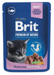 Kassi m&auml;rgtoit Brit Premium By Nature Kitten White Fish, kalaliha, 0.1 kg