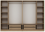 Riidekapp Kalune Design Kale 7671, pruun v., 52 cm x 270 cm x 210 cm