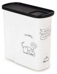 Lemmikloomatoidu s&auml;ilituskast Curver Dinner Is Served, 2 l, valge v./must v.