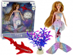Nukk aksessuaaridega Lean Toys Emily Mermaid, 35 cm, mitmev&auml;rviline