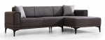 Nurgadiivan - voodi Atelier Del Sofa Horizon, tumehall v., parem, 250 x 140 cm x 77 cm