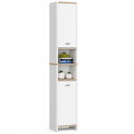 Eraldi seisev vannitoakapp Akord Beti 2D 1W, tamm v./valge v., 28 cm x 32 cm x 180 cm