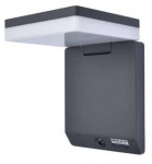 &Otilde;ue seinavalgusti Lutec Moze Solar PIR, 8W, LED, IP44, tumehall v., 14 cm x 15 cm