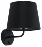 Valgusti seinale TK Lighting Maja, E27, 1 x 15 W, must v.