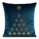 J&otilde;ulu dekoratiivne padjakate PSWA-231, kuldne/tumesinine - navy, 45 cm x 45 cm
