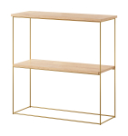Konsoollaud ADRK Toni, l&auml;bipaistev v./pruun v./kuldne v., 30 cm x 80 cm x 80 cm