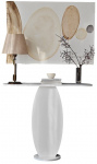 Konsoollaud Kalune Design Ellittica, valge v., 100 cm x 30 cm x 81 cm