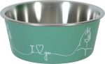 Kauss loomale Zolux Love, 0.4 l, 12.5 cm x 12.5 cm x 5.9 cm, roheline v.