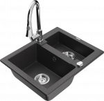 K&ouml;&ouml;givalamu koos kraaniga Mexen Carlos, vaik/graniit, 58.2 cm x 47.5 cm x 17.7 cm, graniit