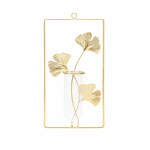 Rippuv lillepott Domoletti TRHFP-004, klaas/metall, kuldne v.