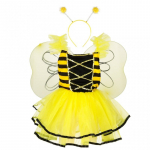 Karnevalikost&uuml;m lastele, mesilane/haldjas-liblikas Lovely Bee Fairy, must v./kollane v., S, 100 - 110 cm