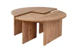 Kohvilaudade komplekt Nordure Moira, pruun v., 90 cm x 90 cm x 41 cm