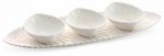 Serveerimiskomplekt Nela, 48 cm x 17 cm x 6.5 cm, p&auml;rlvalge v., keraamiline
