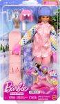 Nukk aksessuaaridega Mattel Barbie You Can Be Anything Snowboarder JKF78, 29 cm, roosa v.