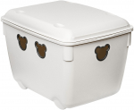 Kaanega hoiukarp, esemete hoidmiseks Branq Bear, 40 l, valge v., 36.8 x 49.5 x 34 cm