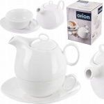 Teekann tassi ja alustassiga Orion Mona 129428, 0.3 l, valge v.