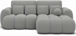 Nurgadiivan - voodi Covelion Velvet Calmora 04, hall v., parem, 167 x 260 cm x 105 cm