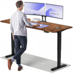 Arvutilaud reguleeritava k&otilde;rgusega Desktronic HomePro, 200 cm x 80 cm, 63 - 128 cm, must v./p&auml;hklipuu v.