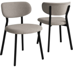 Toolide komplekt Kalune Design Toldy 240CHR4216, matt, must v./hall v., 45 cm x 45 cm x 85 cm, 2 tk