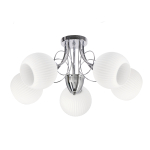 Valgusti lagi Candellux Lighting Tartine 35-52032, E27, 5 x 40 W, valge v. / kroom v.